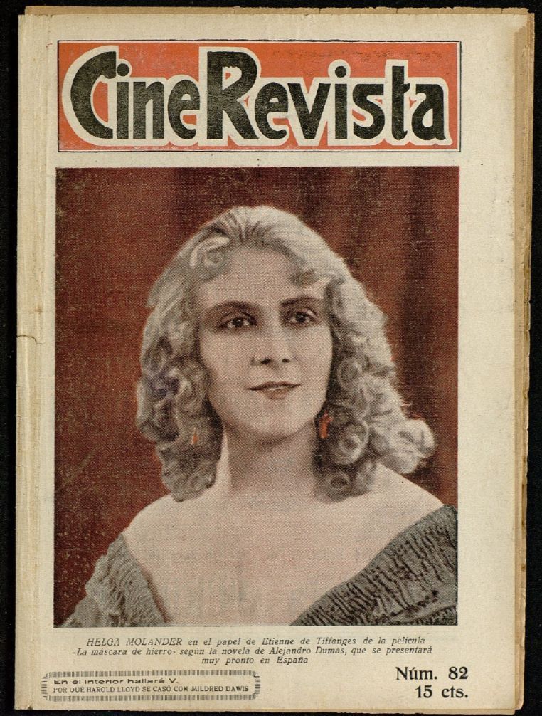 CINE-REVISTA magazine side cover Issue 82   1923