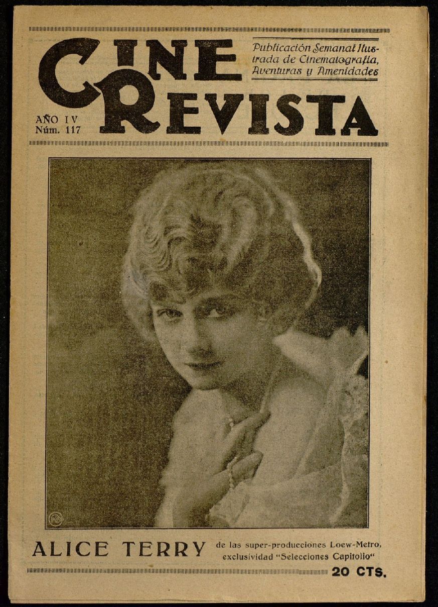 CINE-REVISTA magazine side cover Issue 117 5 January 1924