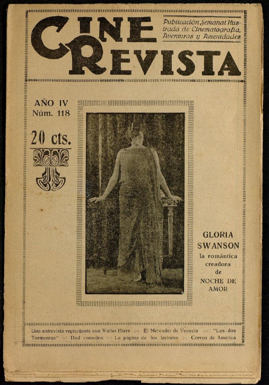 CINE-REVISTA magazine side cover Issue 118 12 January 1924