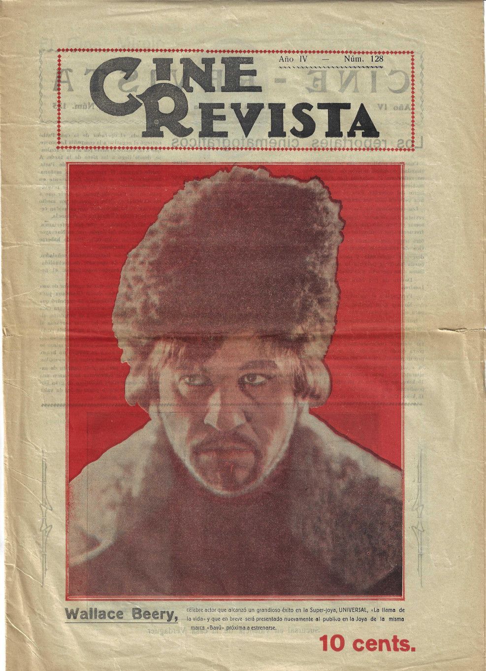 CINE-REVISTA magazine side cover Issue 128   1924