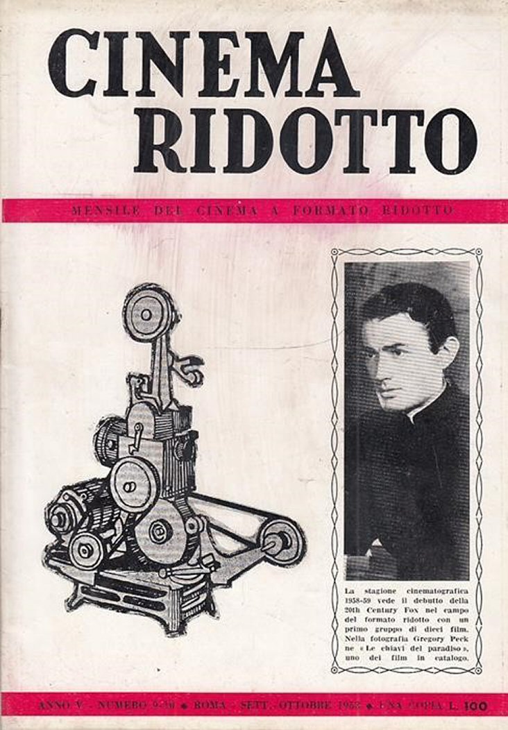CINEMA RIDOTTO magazine side cover Issue 9-10   1958