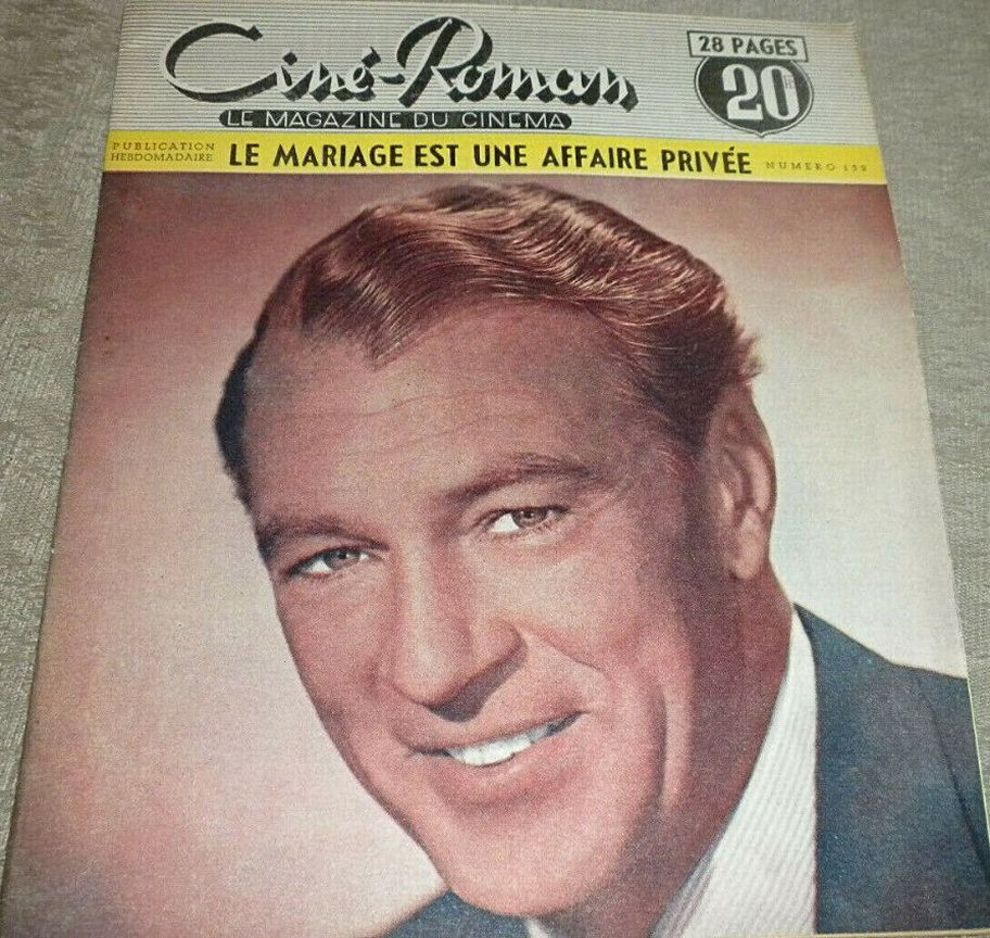 CINE-ROMAN (For France) magazine side cover Issue 132 21 December 1947