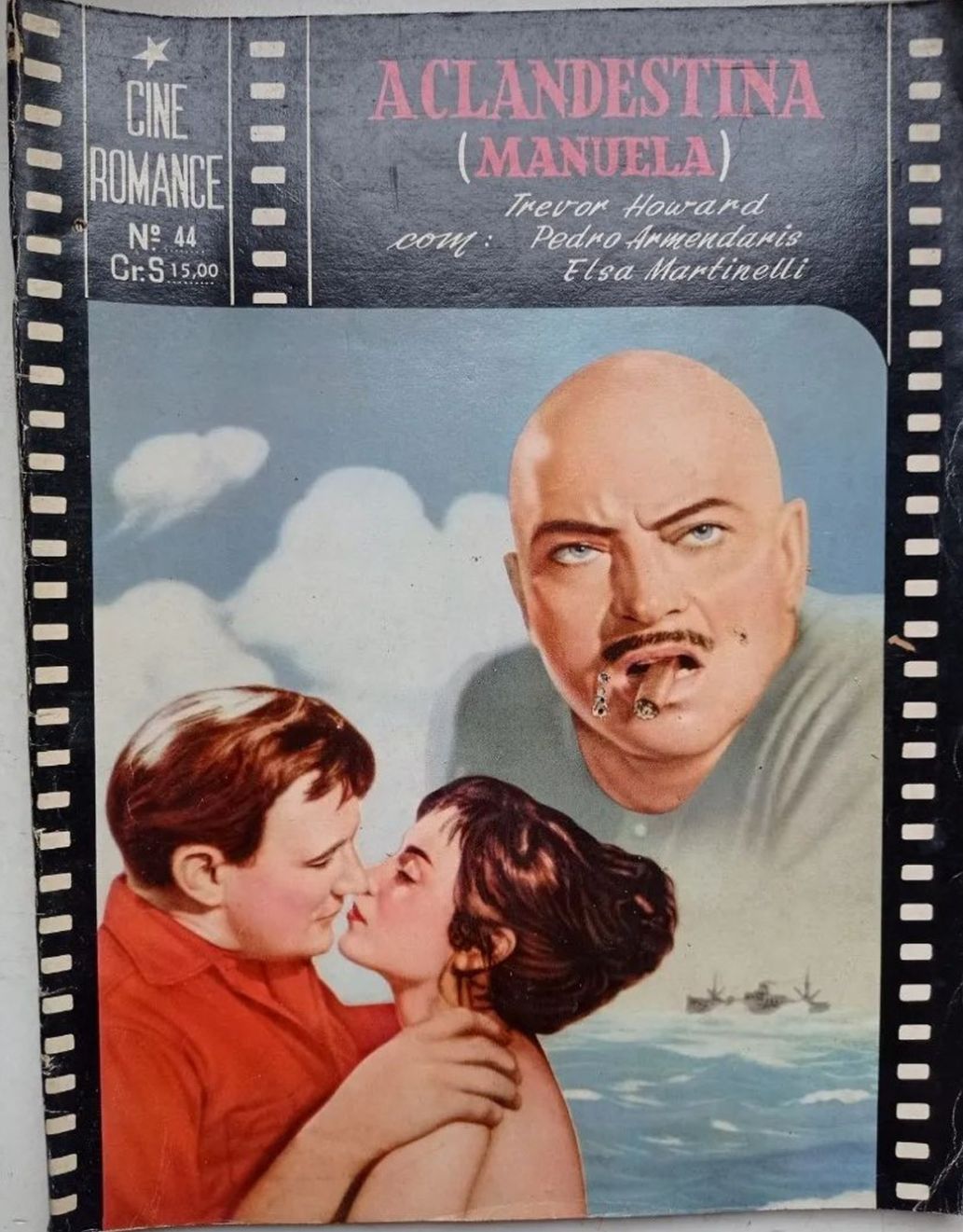 CINE ROMANCE (Br) magazine side cover Issue 44   