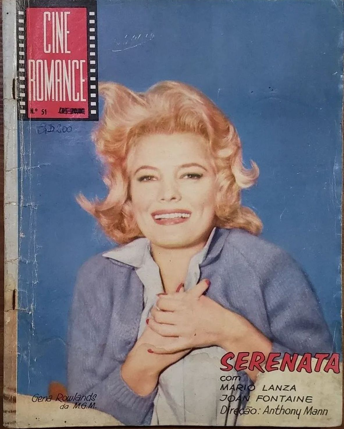 CINE ROMANCE (Br) magazine side cover Issue 51   