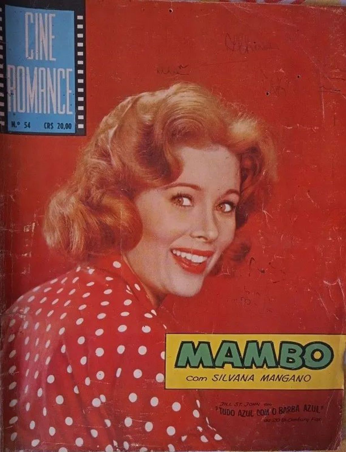 CINE ROMANCE (Br) magazine side cover Issue 54   