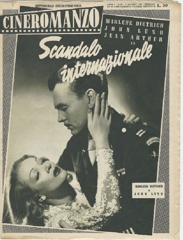 CINEROMANZO: SETTIMANALE CINEMATOGRAFICO magazine side cover Issue 19 5 August 1950