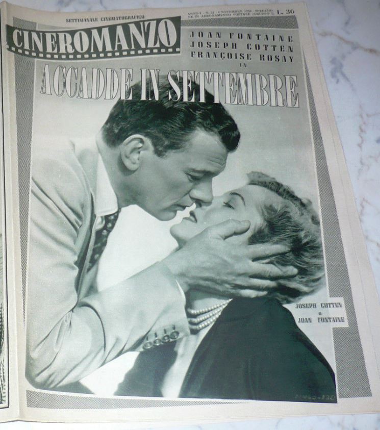 CINEROMANZO: SETTIMANALE CINEMATOGRAFICO magazine side cover Issue 32 4 November 1950