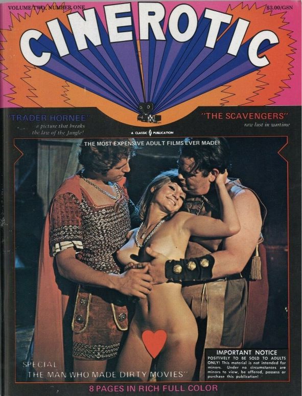 CINEROTIC magazine side cover Issue 7  Vol 2 #1  1969