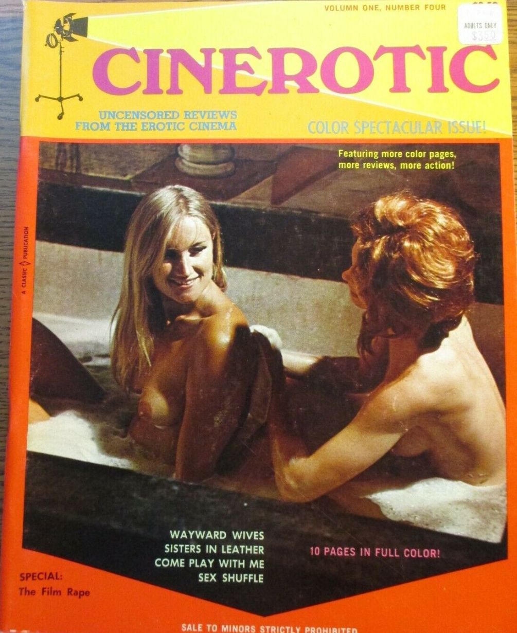 CINEROTIC magazine side cover Issue 4  Vol 1 No  4   1969