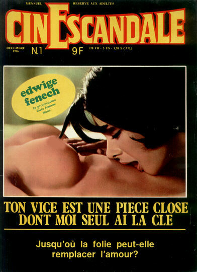 CINESCANDALE magazine side cover Issue 1 December 1976