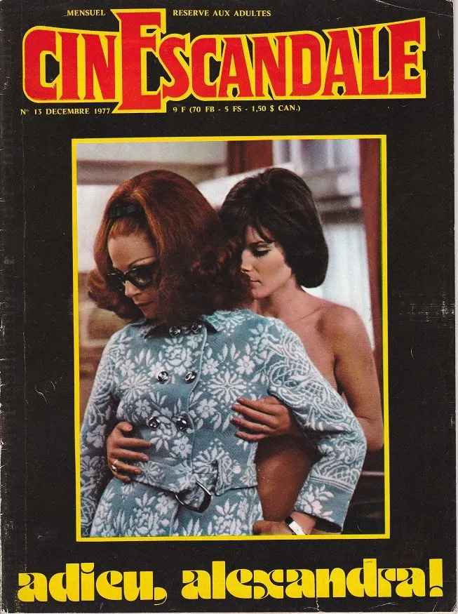 CINESCANDALE magazine side cover Issue 13 December 1977
