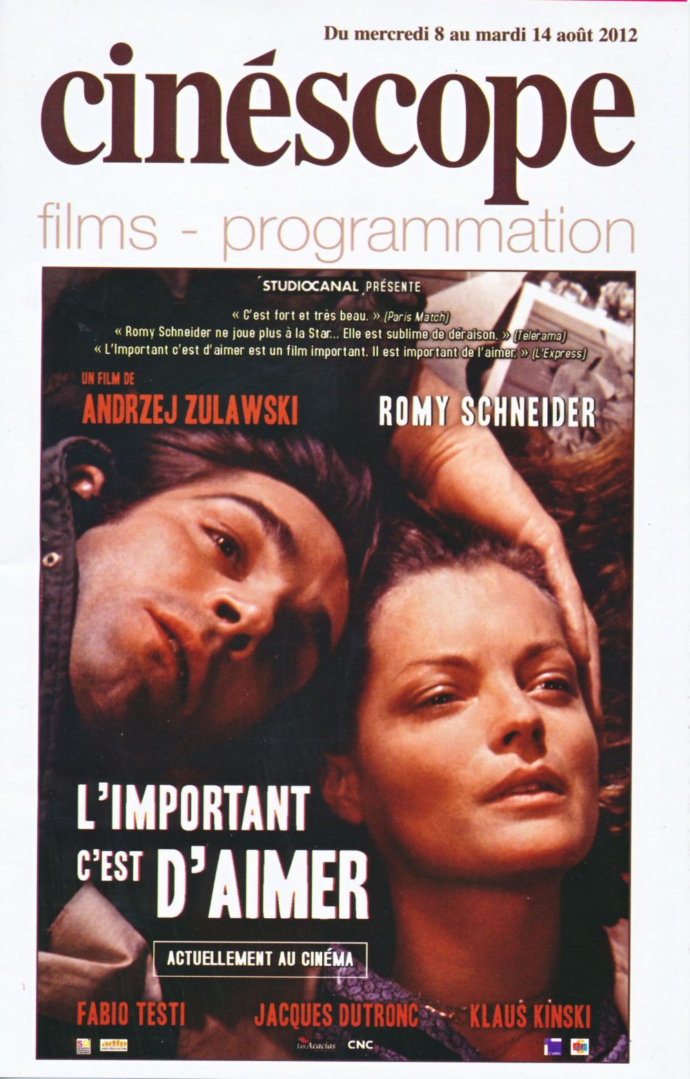 CINESCOPE(2000s) magazine side cover 8 August 2012