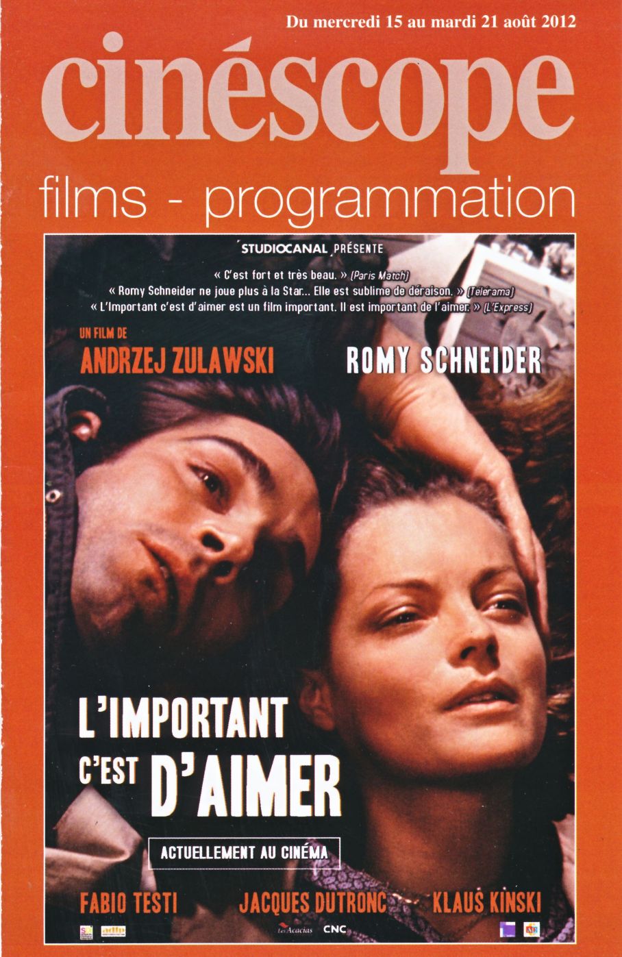 CINESCOPE(2000s) magazine side cover 15 August 2012