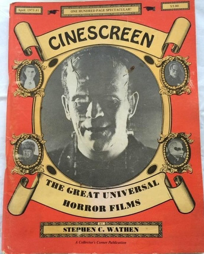 CINESCREEN magazine side cover Issue 1  April 1975