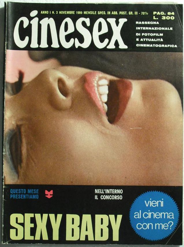 CINESEX magazine side cover Issue 3  1969