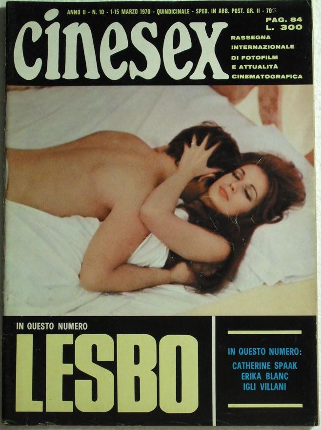 CINESEX magazine side cover Issue 10  1970