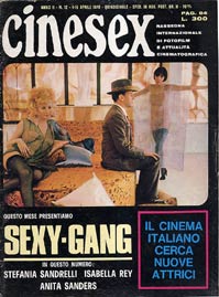 CINESEX magazine side cover Issue 12  1970