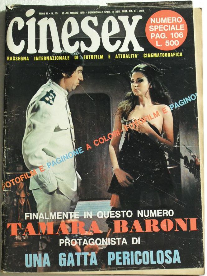 CINESEX magazine side cover Issue 15  1970