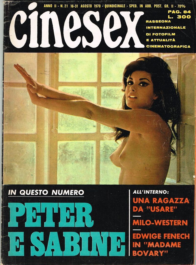 CINESEX magazine side cover Issue 21  1970