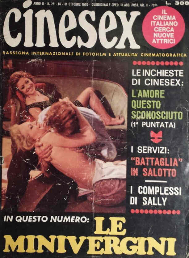 CINESEX magazine side cover Issue 25  1970