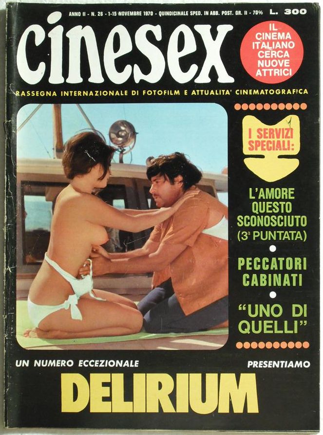 CINESEX magazine side cover Issue 26  1970