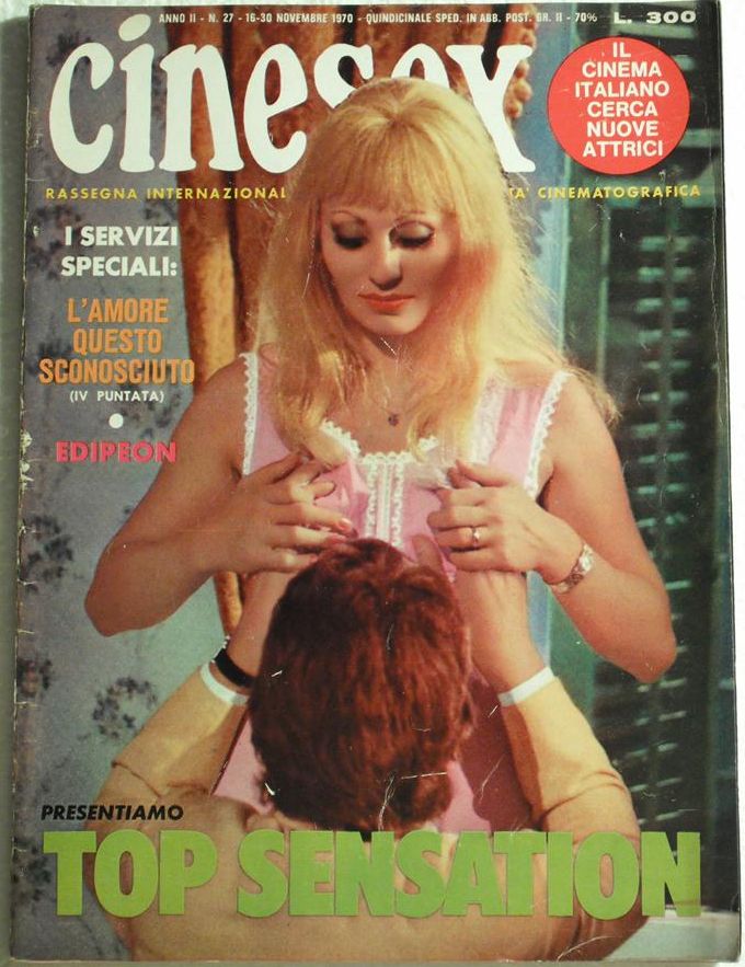 CINESEX magazine side cover Issue 27  1970