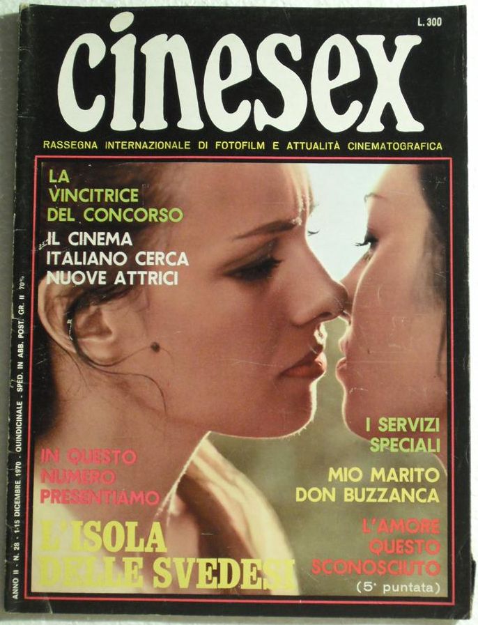 CINESEX magazine side cover Issue 28  1970