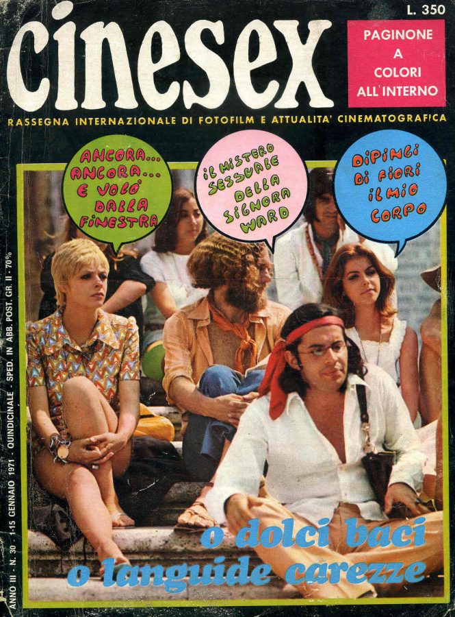 CINESEX magazine side cover Issue 30  1971
