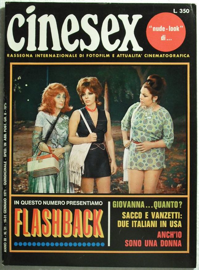 CINESEX magazine side cover Issue 31  1971