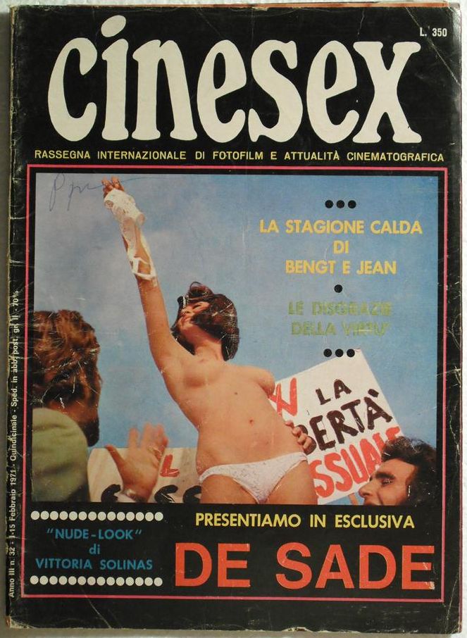 CINESEX magazine side cover Issue 32  1971