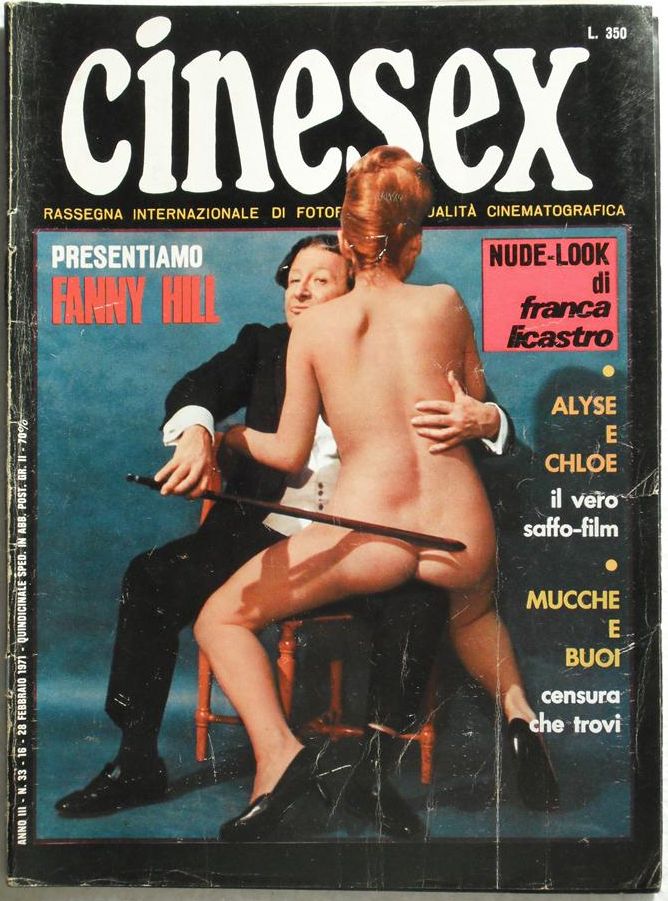 CINESEX magazine side cover Issue 33  1971