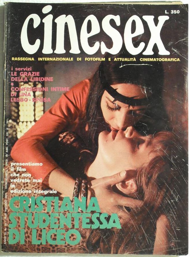 CINESEX magazine side cover Issue 39  1971