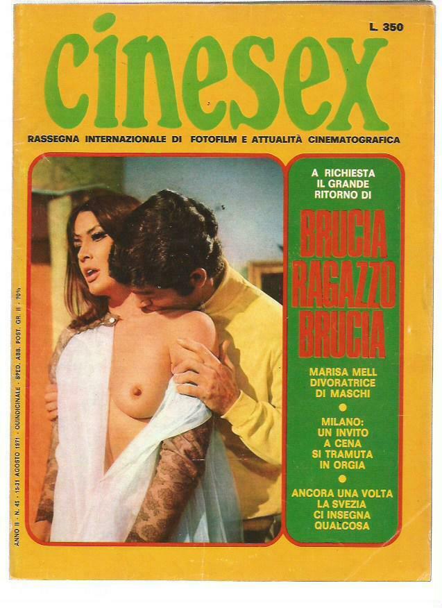 CINESEX magazine side cover Issue 45  1971