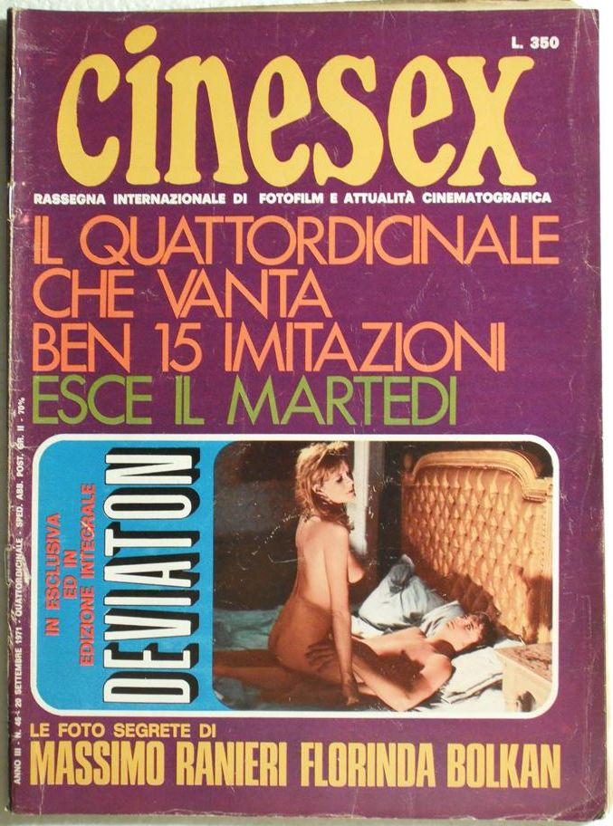 CINESEX magazine side cover Issue 46  1971