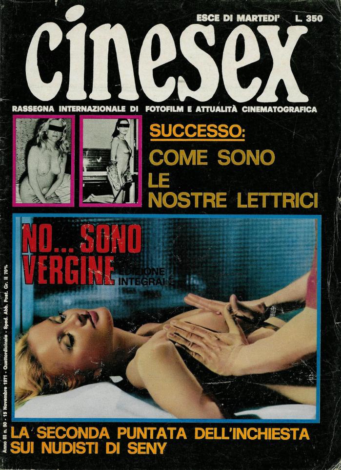 CINESEX magazine side cover Issue 50  1971