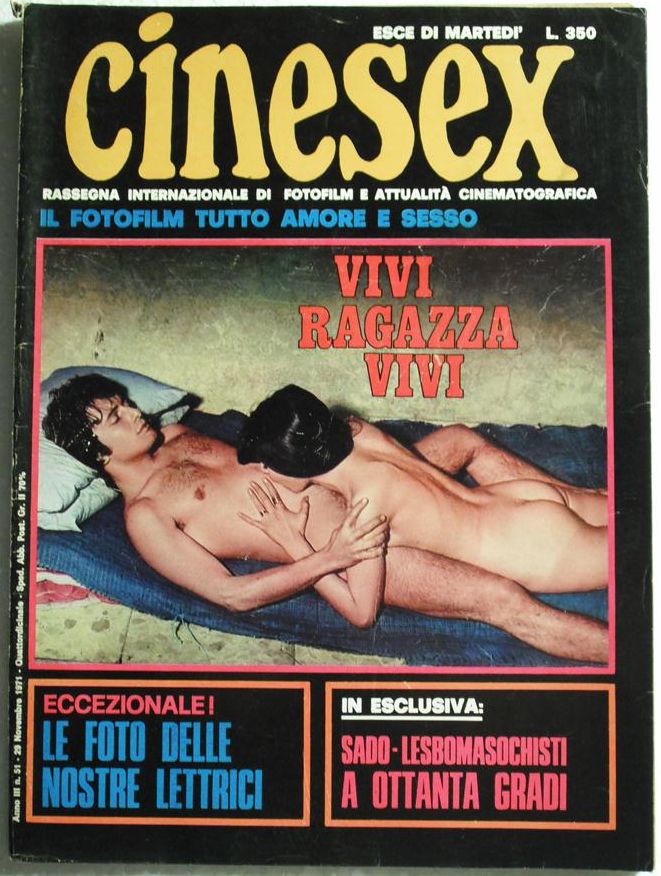 CINESEX magazine side cover Issue 51  1971