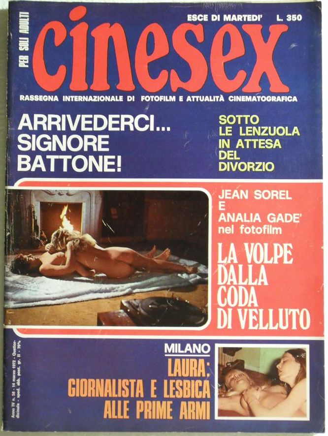CINESEX magazine side cover Issue 58 March 1972