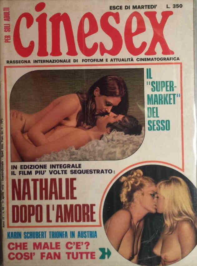 CINESEX magazine side cover Issue 60 April 1972