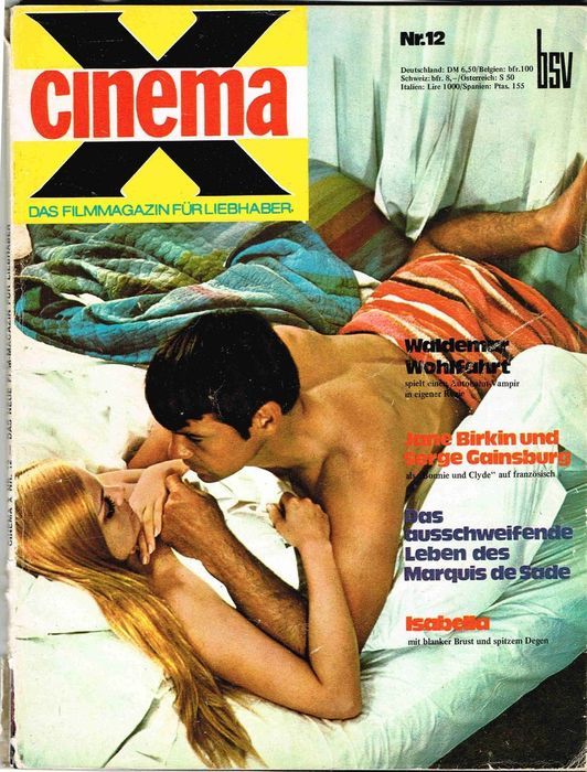 CINEMA X/CINESEX magazine side cover Issue 12  