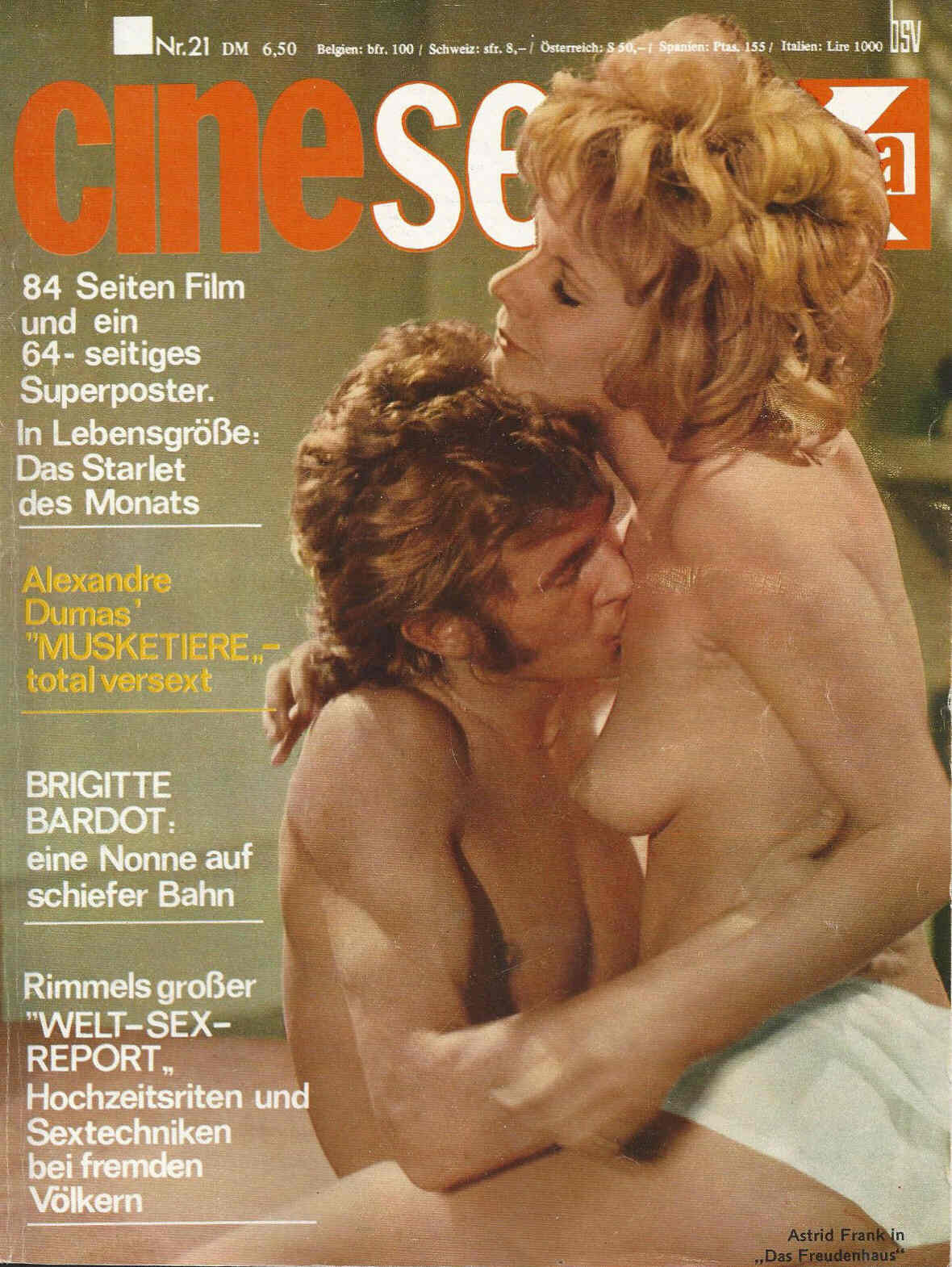 CINEMA X/CINESEX magazine side cover Issue 21  