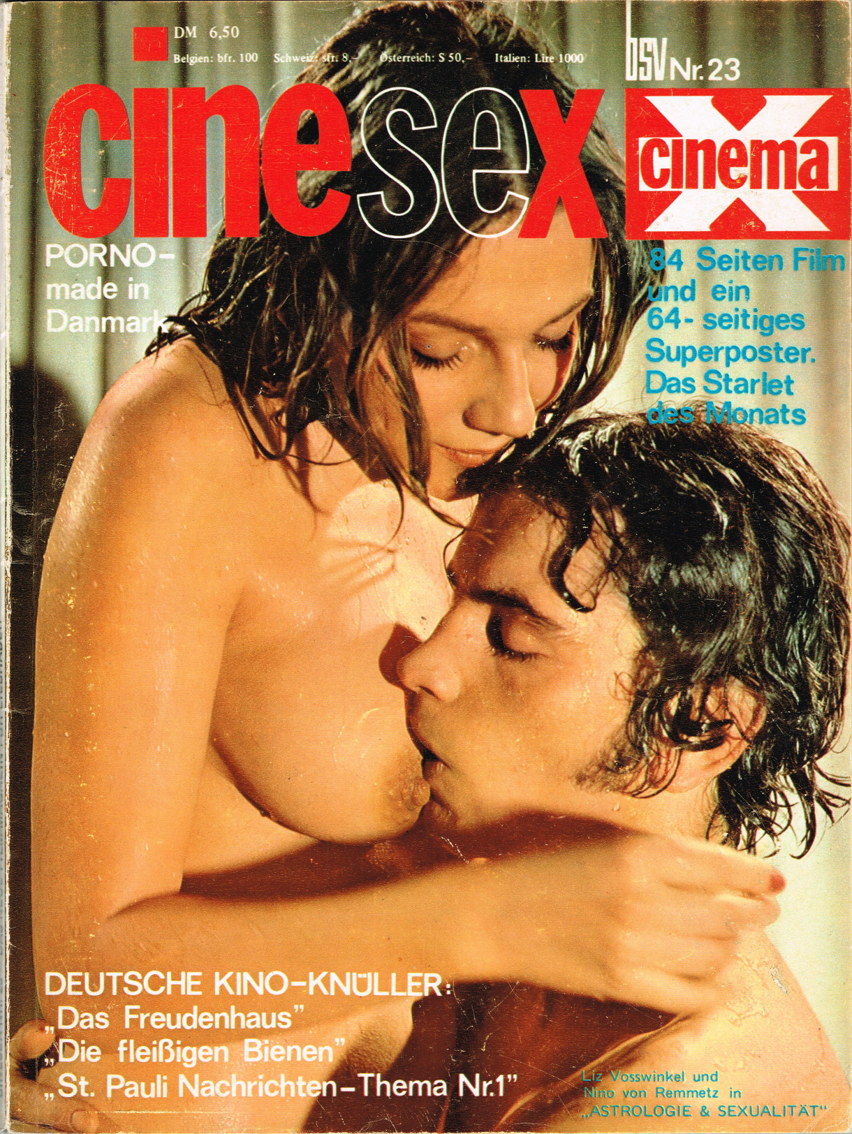 CINEMA X/CINESEX magazine side cover Issue 23  