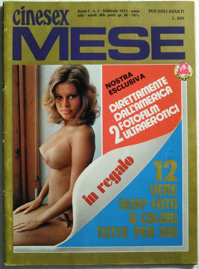 CINESEX MESE magazine side cover Issue 2  Mese  1973