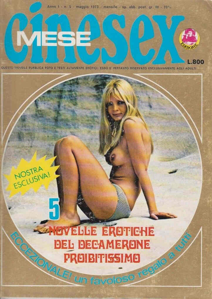 CINESEX MESE magazine side cover Issue 5  Mese  1973