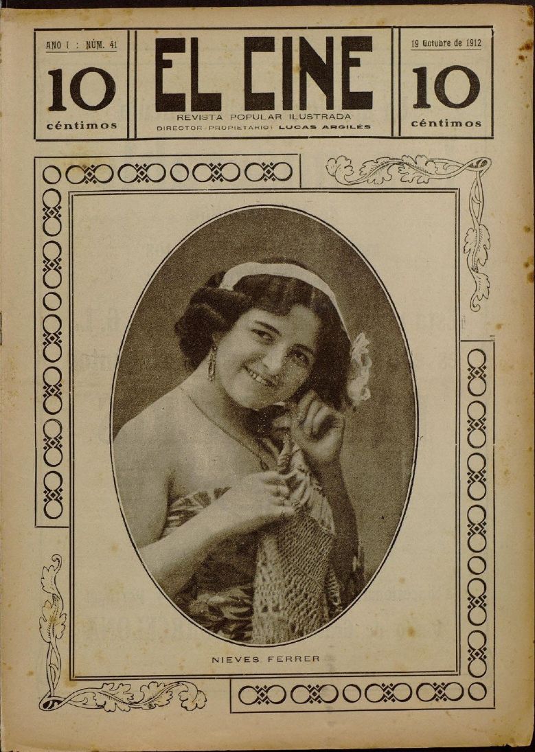 CINE | EL magazine side cover Issue 41 19 October 1912