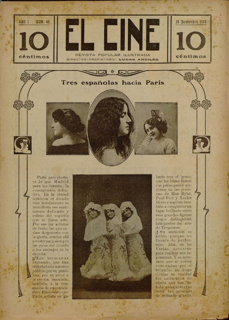 CINE | EL magazine side cover Issue 45 16 November 1912