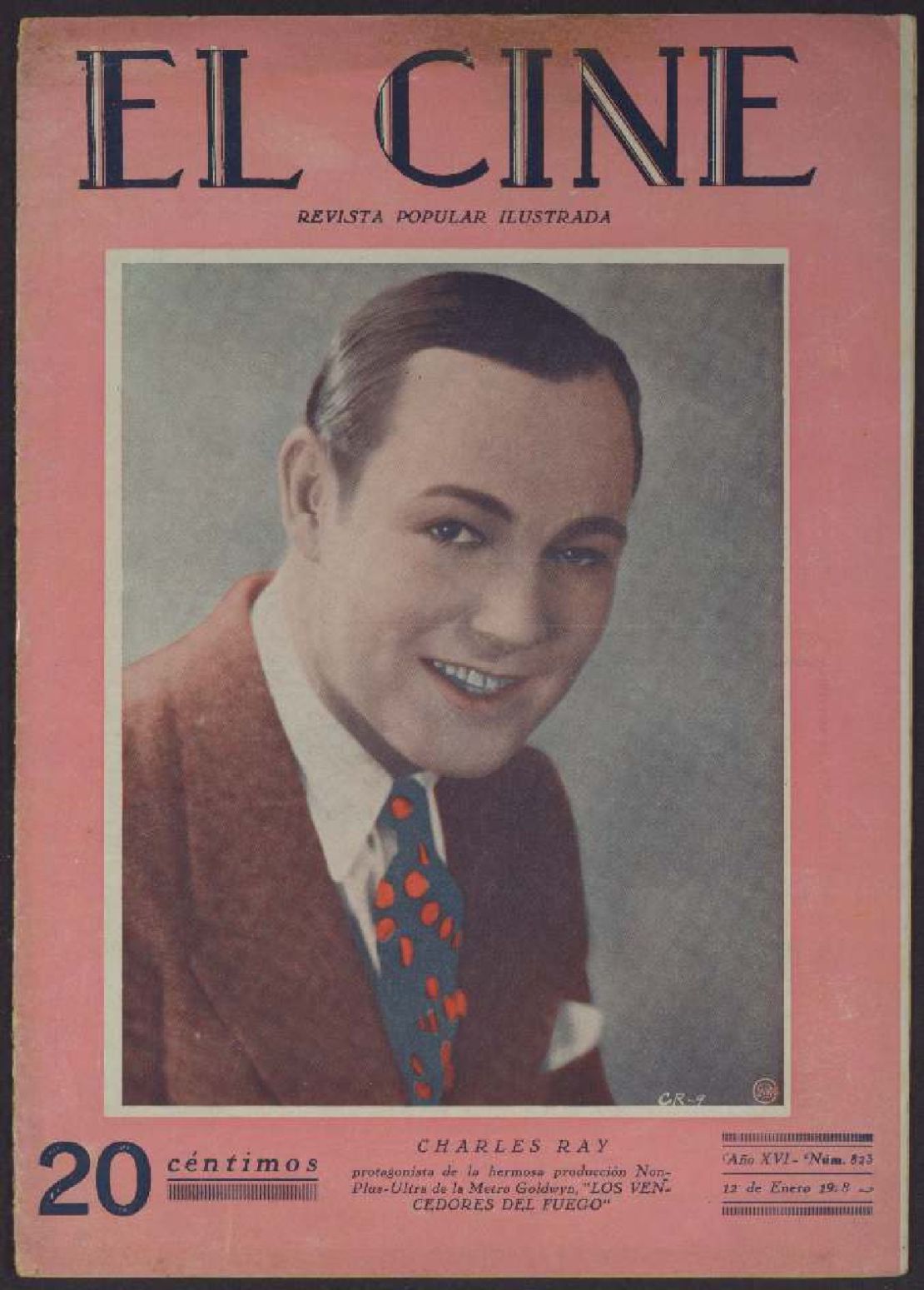 CINE | EL magazine side cover Issue 823 12 January 1928