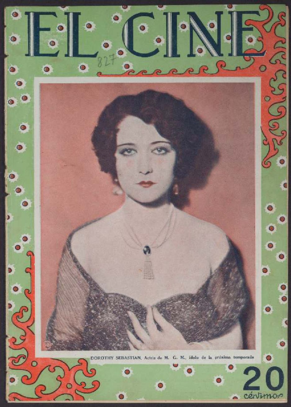 CINE | EL magazine side cover Issue 827 9 February 1928