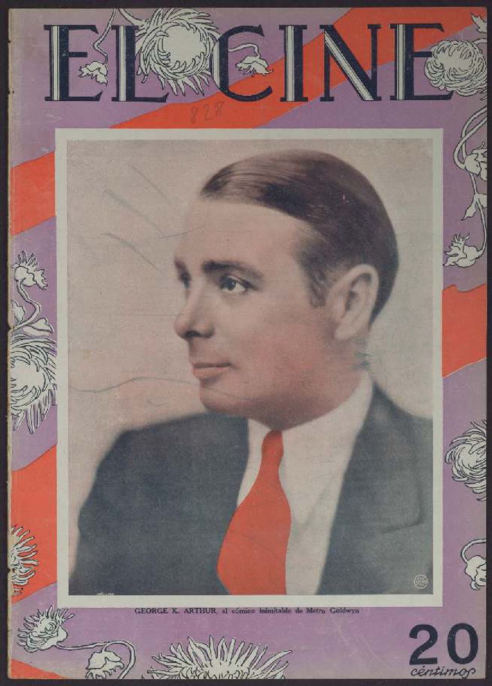 CINE | EL magazine side cover Issue 828 16 February 1928