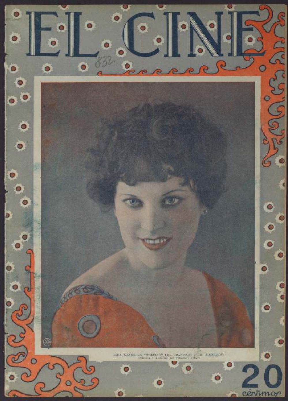 CINE | EL magazine side cover Issue 832 15 March 1928
