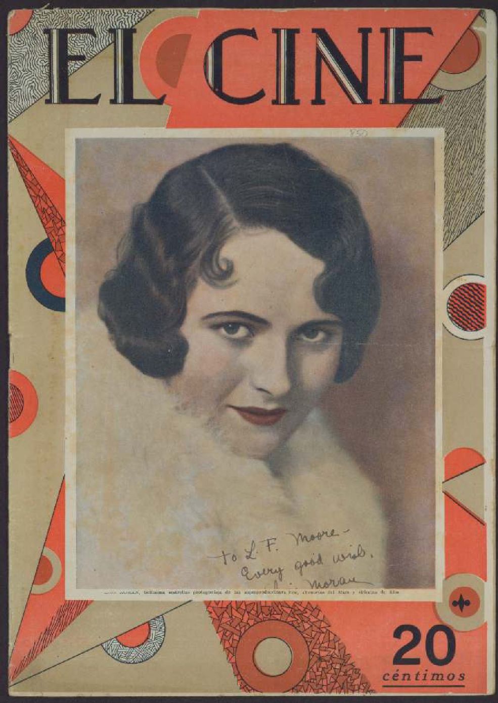 CINE | EL magazine side cover Issue 850 19 July 1928